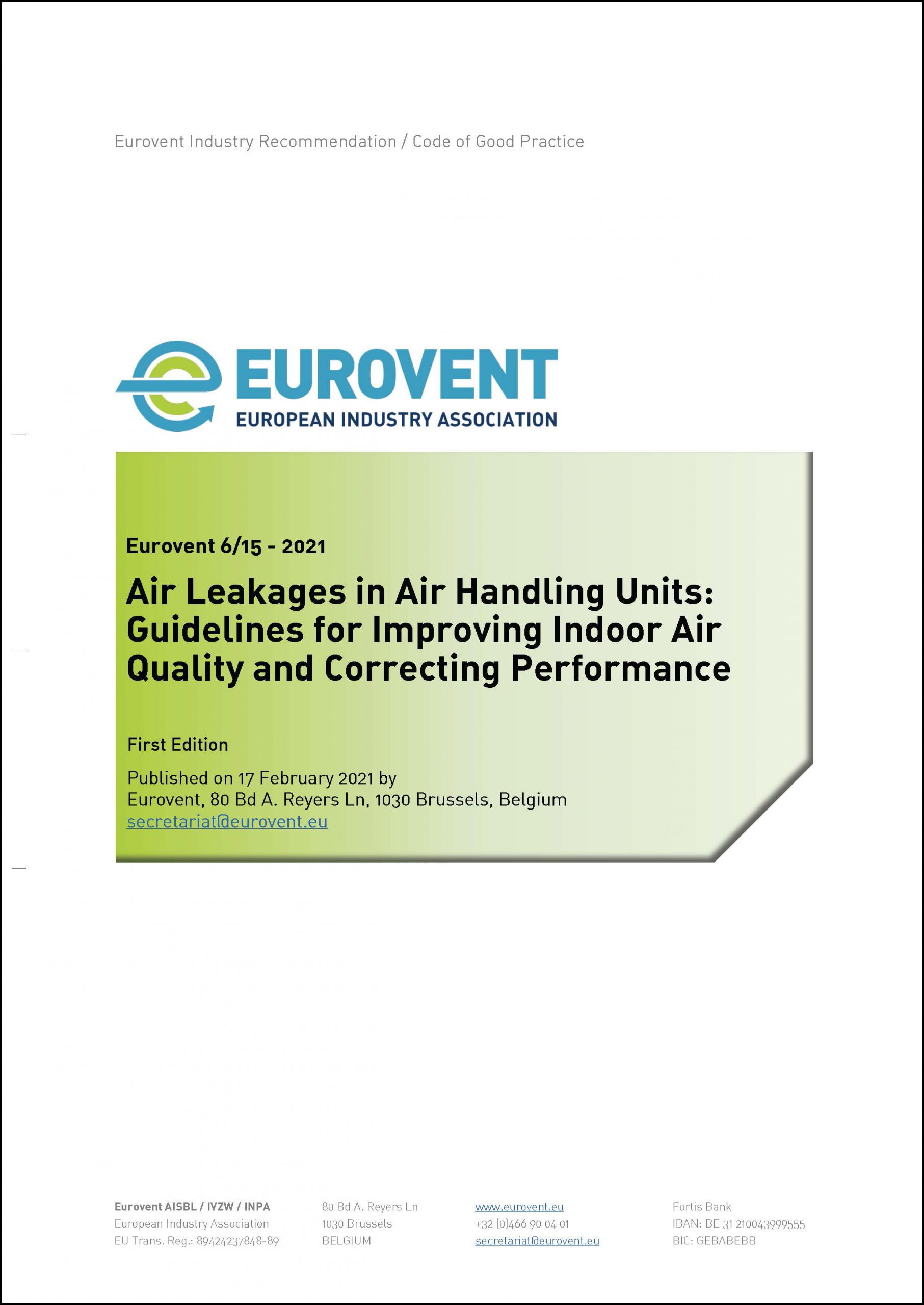 Eurovent REC 6-15 - Air Leakages in Air Handling Units - First Edition - 2021 - EN_0.jpg